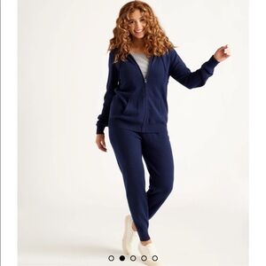Quince Mongolian Cashmere Full Zip Hoodie True Navy NWT Multiple Sizes Available